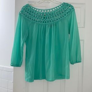 Beautiful top! Sage greenish.